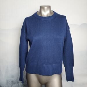 NWT Philosophy Blue Knit Crew Neck Pullover Sweater | Women's Small